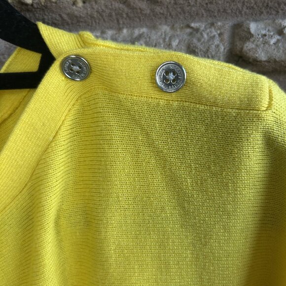 Lauren Ralph Lauren Exclusive Yellow Silk Cashmere Boat Neck Sweater Size Medium - Picture 10 of 10
